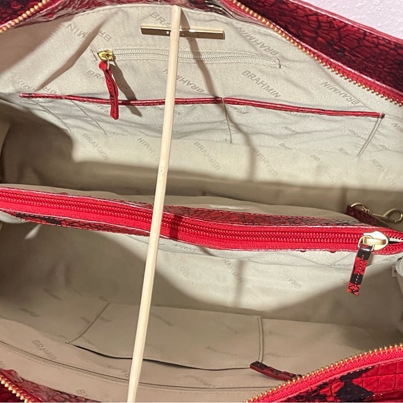 Brahmin Finley Carryall Satchel Lipstick Ombre Melbourne - Picture 8 of 11